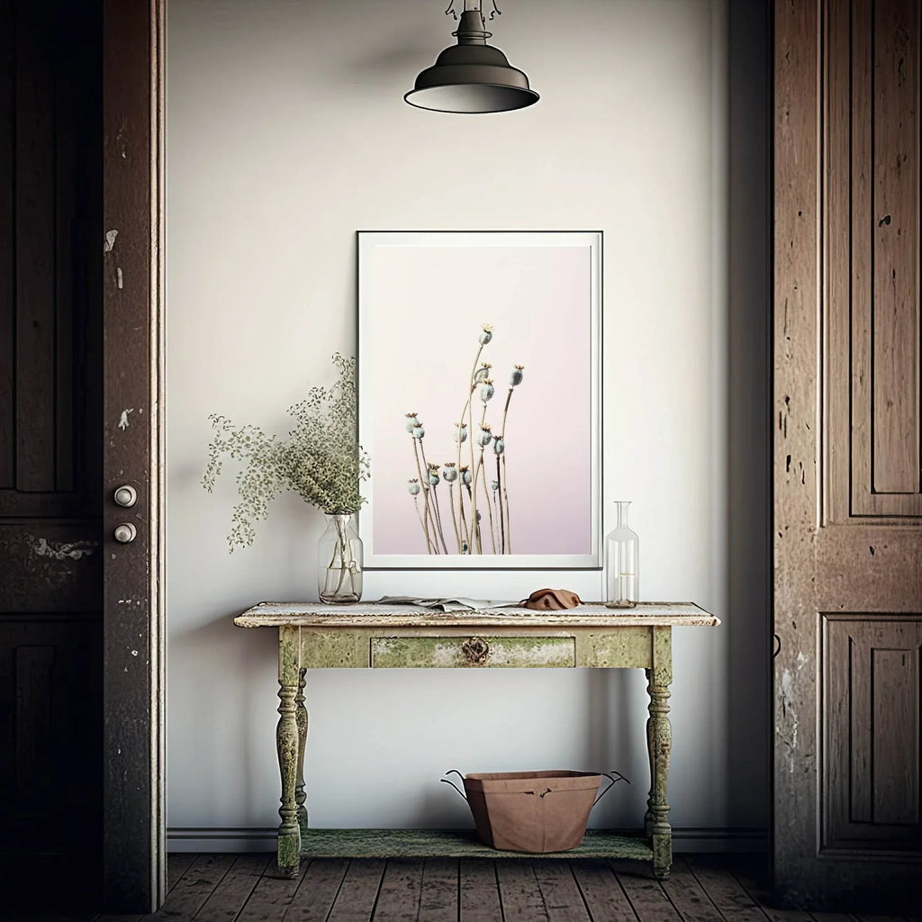 Wild Flowers Print | Lilac | Colourful Wall Art - Larosier Prints