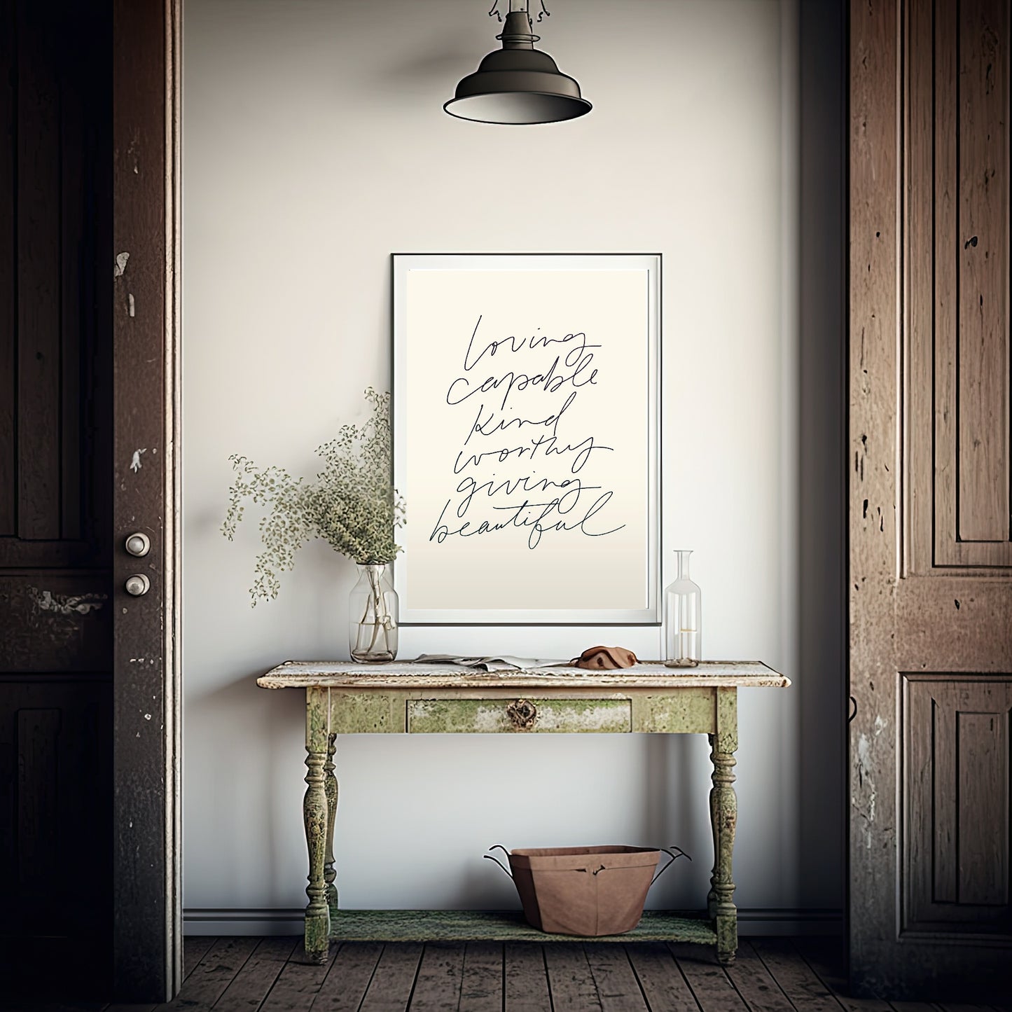 Positive Affirmations Print | Cream | Positive Wall Art