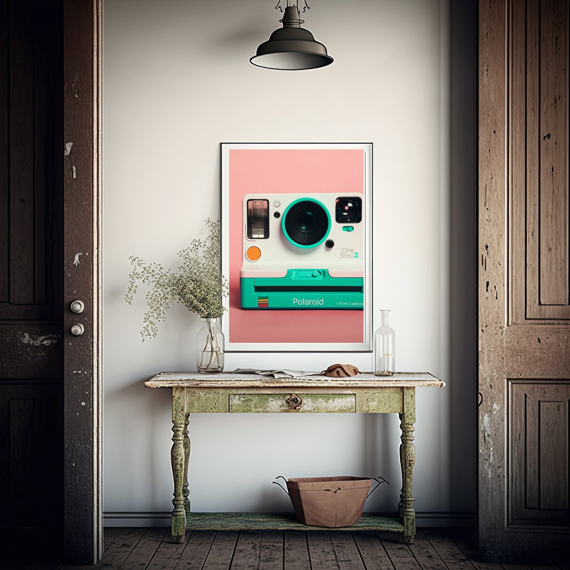 Polaroid Camera Print | Pink | Colourful Wall Art