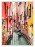 Venice Street Print | Pink, Orange & Red | Colourful Wall Art - Larosier Prints