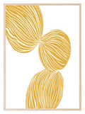 Mustard Line Pattern Print | Contemporary Wall Art - Larosier Prints