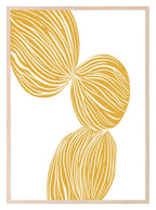 Mustard Line Pattern Print | Contemporary Wall Art - Larosier Prints