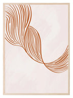 Auburn Line Pattern Print | Contemporary Wall Art - Larosier Prints