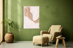 Auburn Line Pattern Print | Contemporary Wall Art - Larosier Prints