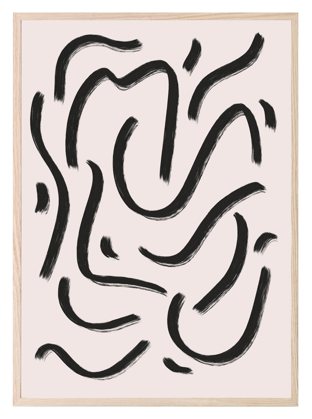 Black Lines Print | Abstract Wall Art - Larosier Prints