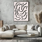 Black Lines Print | Abstract Wall Art - Larosier Prints
