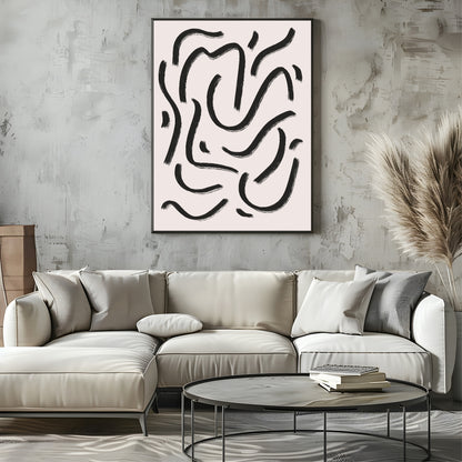 Black Lines Print | Abstract Wall Art