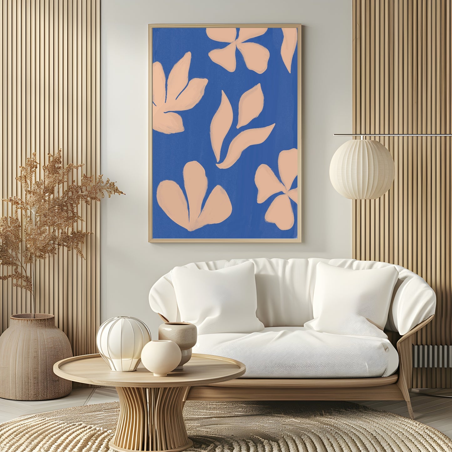 Tan Leaves Print | Floral | Abstract Wall Art