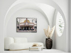 Cinema Print | Outside Vintage Cinema | Oil Painting Art - Larosier Prints