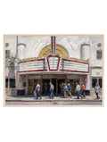 Cinema Print | Outside Vintage Cinema | Oil Painting Art - Larosier Prints