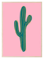 Cactus Print | Pink | Contemporary Wall Art - Larosier Prints