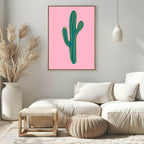 Cactus Print | Pink | Contemporary Wall Art - Larosier Prints