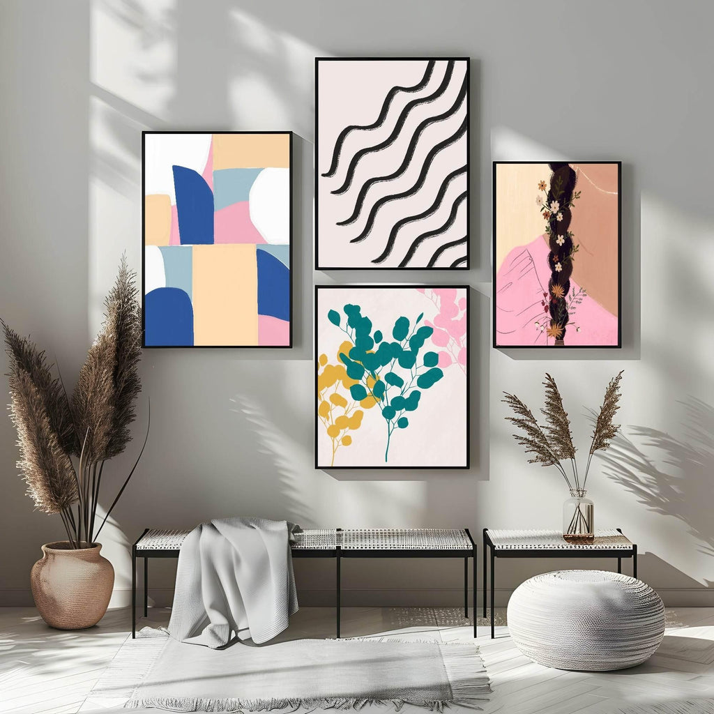 Black Waves Print | Contemporary Wall Art - Larosier Prints