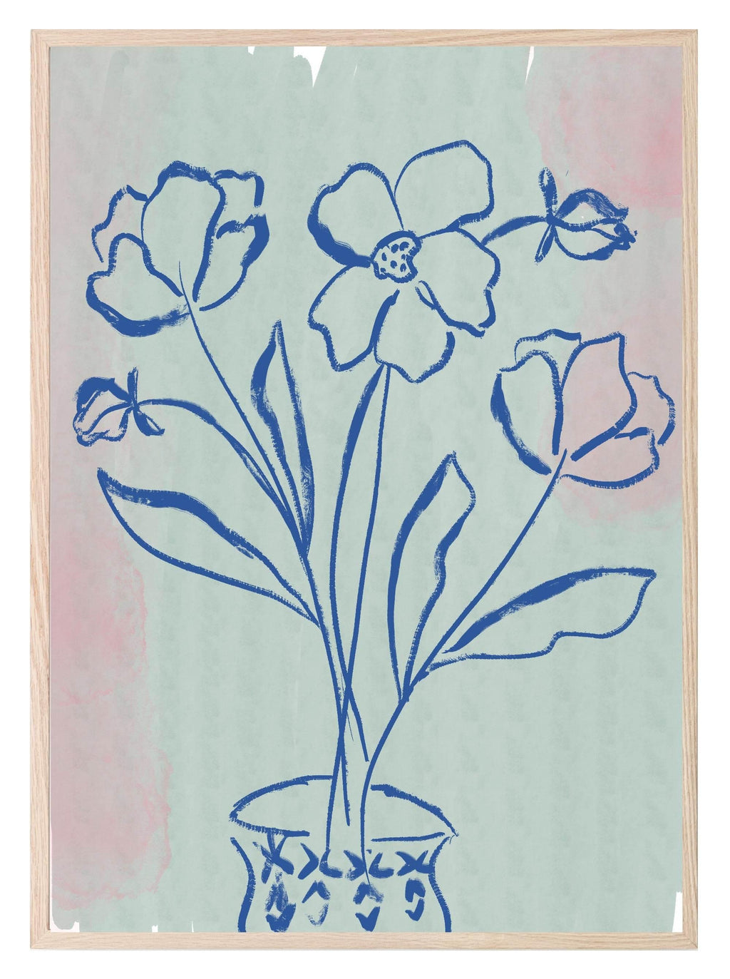 Flowers In Pot Print | Contemporary Wall Art - Larosier Prints