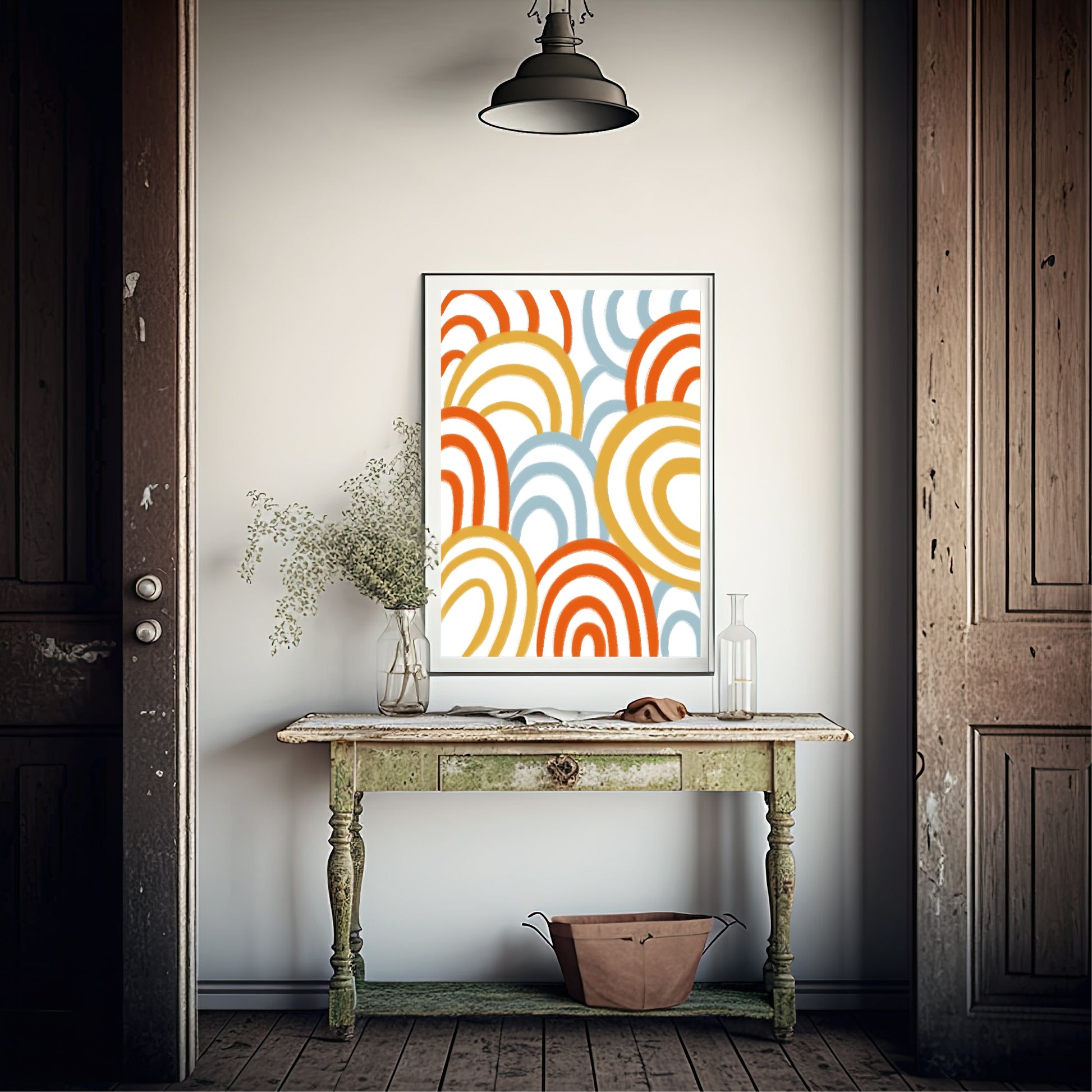 Abstract Rainbows Print | Contemporary Wall Art