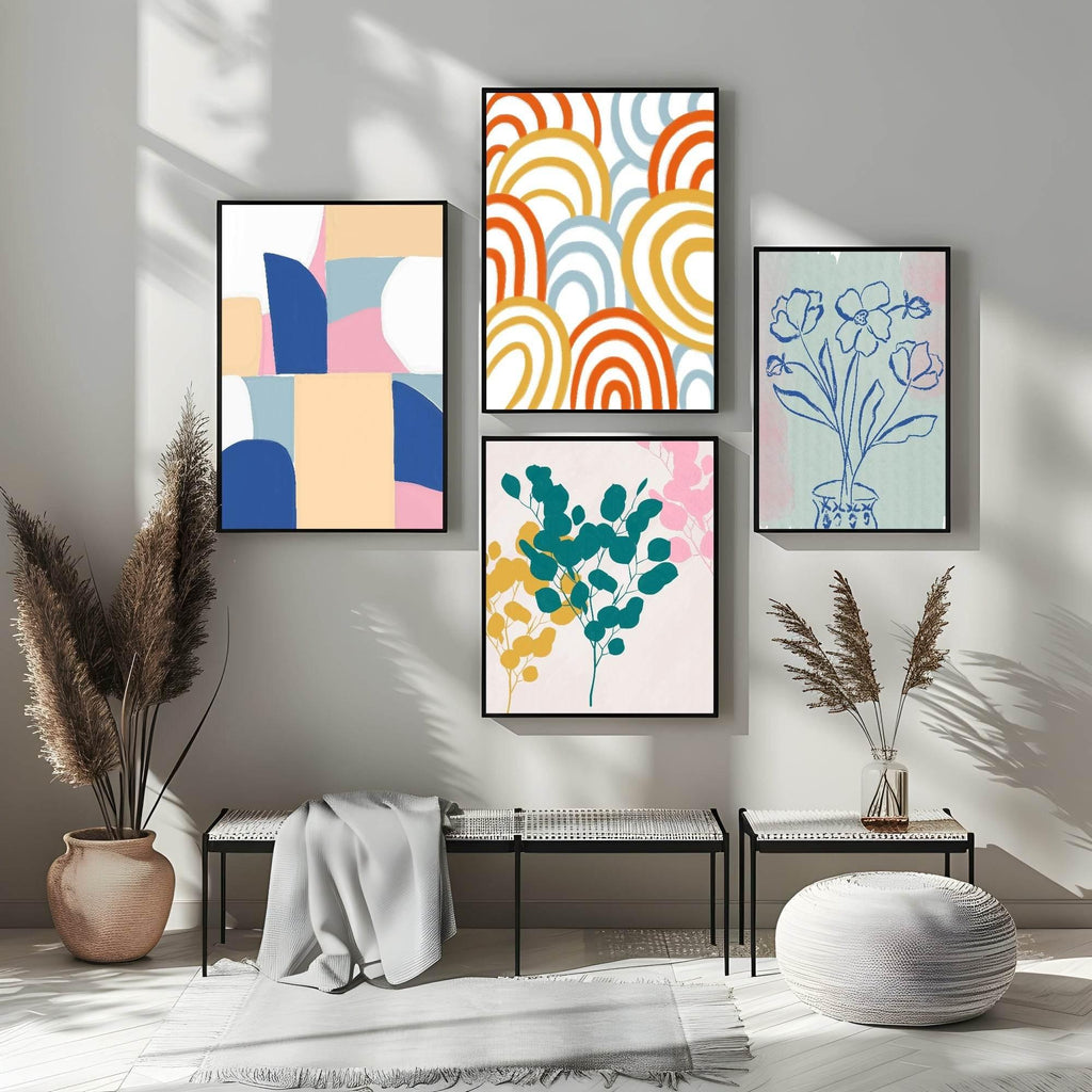 Abstract Rainbows Print | Contemporary Wall Art - Larosier Prints