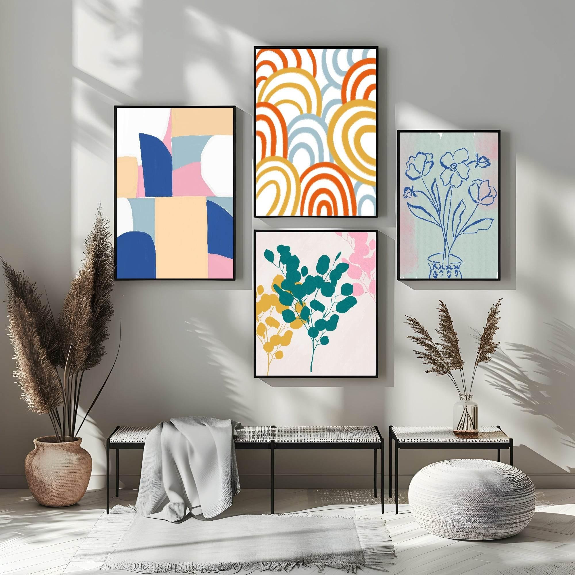 Abstract Rainbows Print | Contemporary Wall Art - Larosier Prints