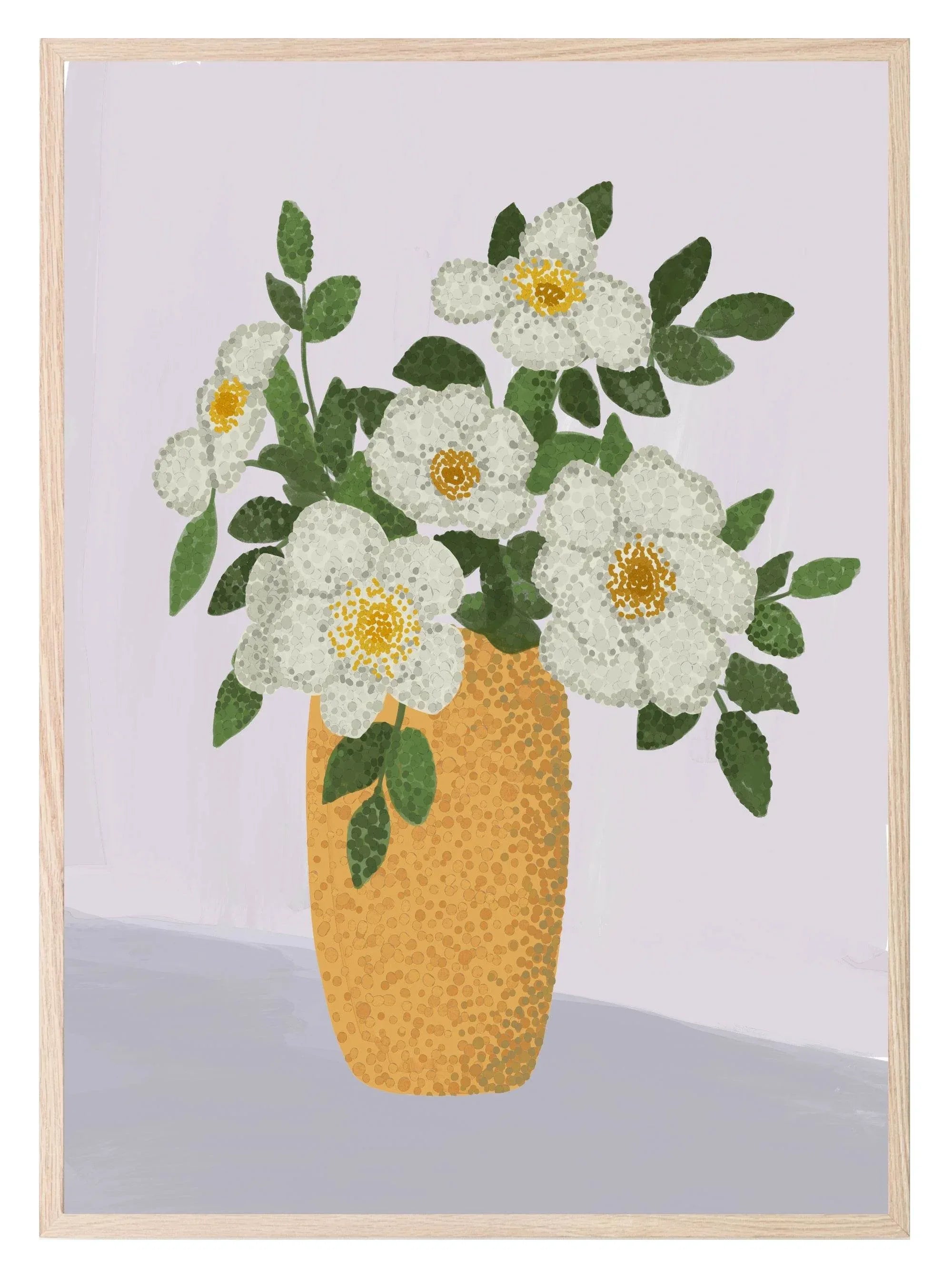 Flowers In Vase Print | Anemones | Contemporary Wall Art - Larosier Prints