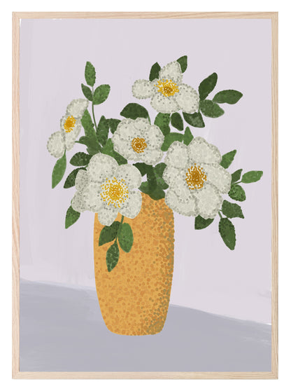 Flowers In Vase Print | Anemones | Contemporary Wall Art