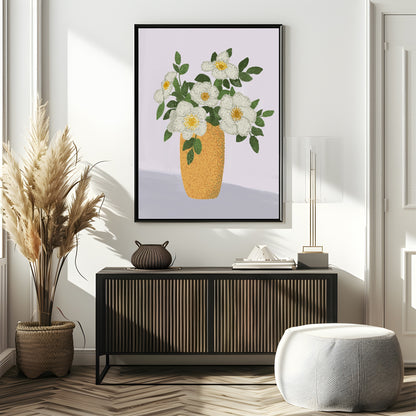 Flowers In Vase Print | Anemones | Contemporary Wall Art