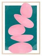 Pink Pebbles Print | Contemporary Wall Art - Larosier Prints