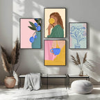 Flower Girl Print | Contemporary Wall Art - Larosier Prints