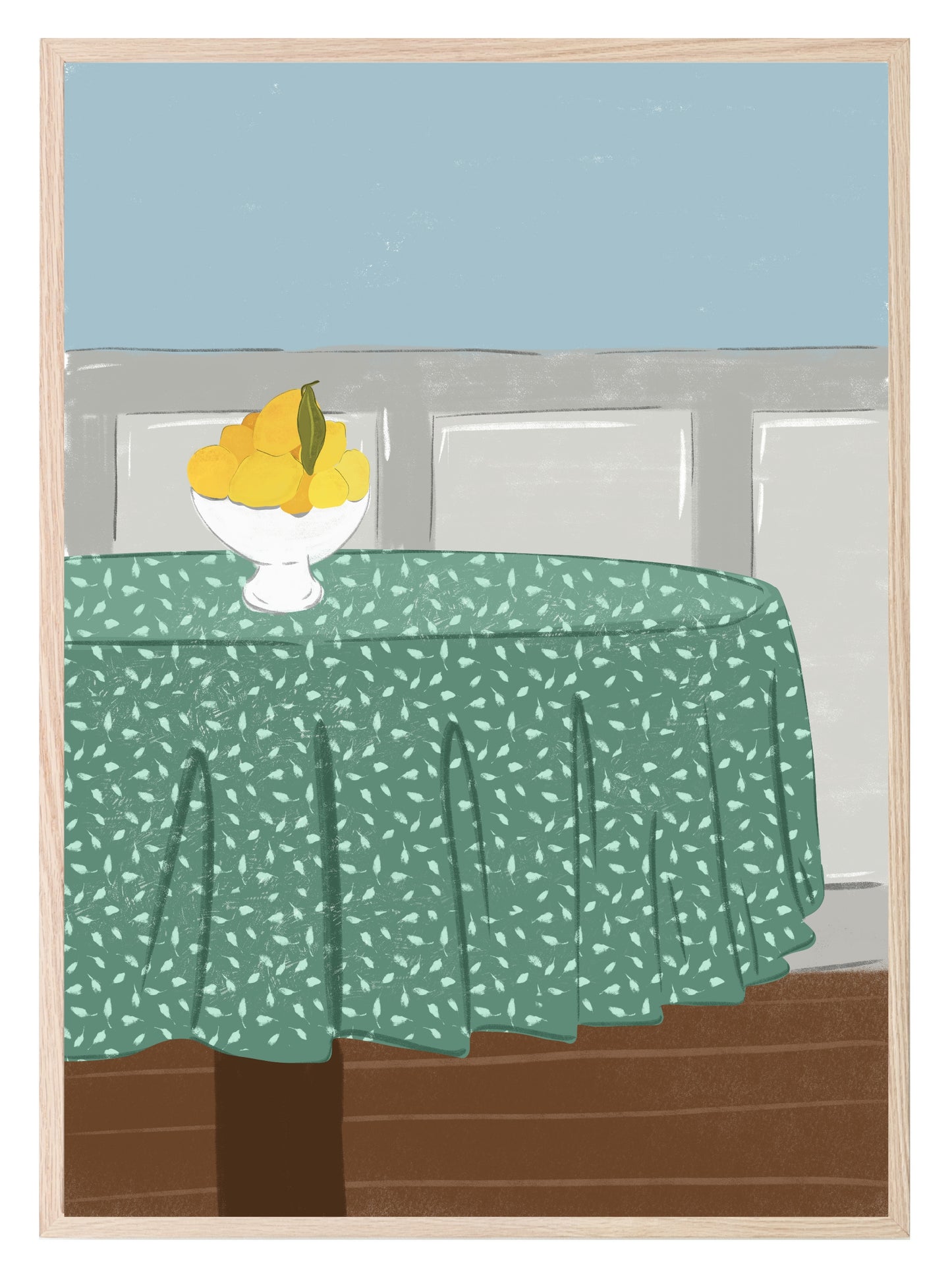 Lemons On The Table Print | Contemporary Wall Art