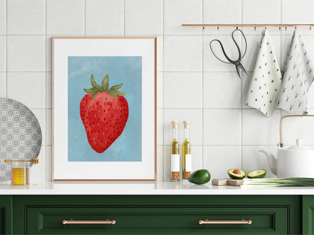 Strawberry Print | Contemporary Wall Art - Larosier Prints