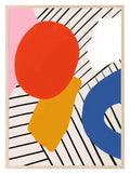 Pinstripe Colour Block Print | Contemporary Wall Art - Larosier Prints