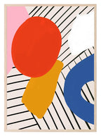 Pinstripe Colour Block Print | Contemporary Wall Art - Larosier Prints