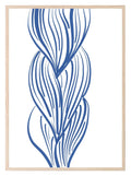 Blue Braid Print | Contemporary Wall Art - Larosier Prints