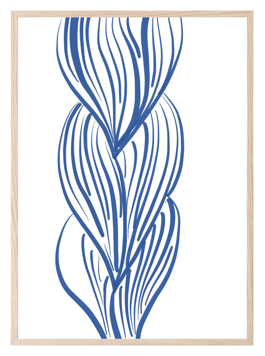 Blue Braid Print | Contemporary Wall Art