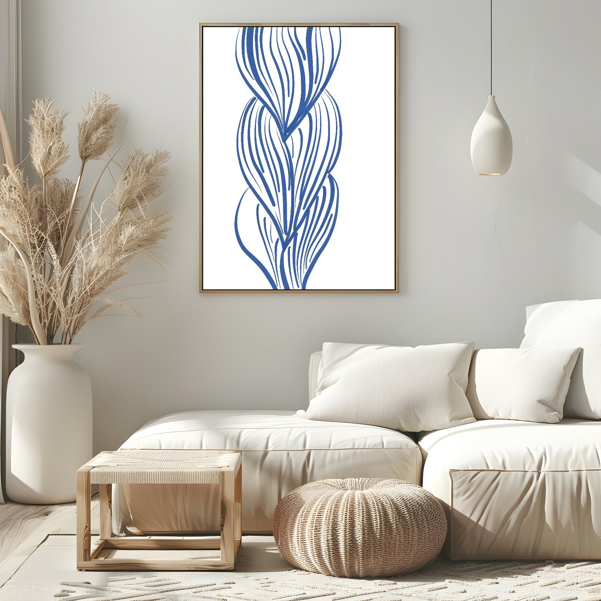 Blue Braid Print | Contemporary Wall Art