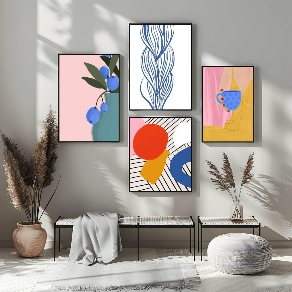 Blue Braid Print | Contemporary Wall Art - Larosier Prints