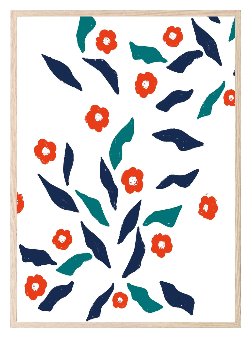 Floral Elements Print | Contemporary Wall Art - Larosier Prints