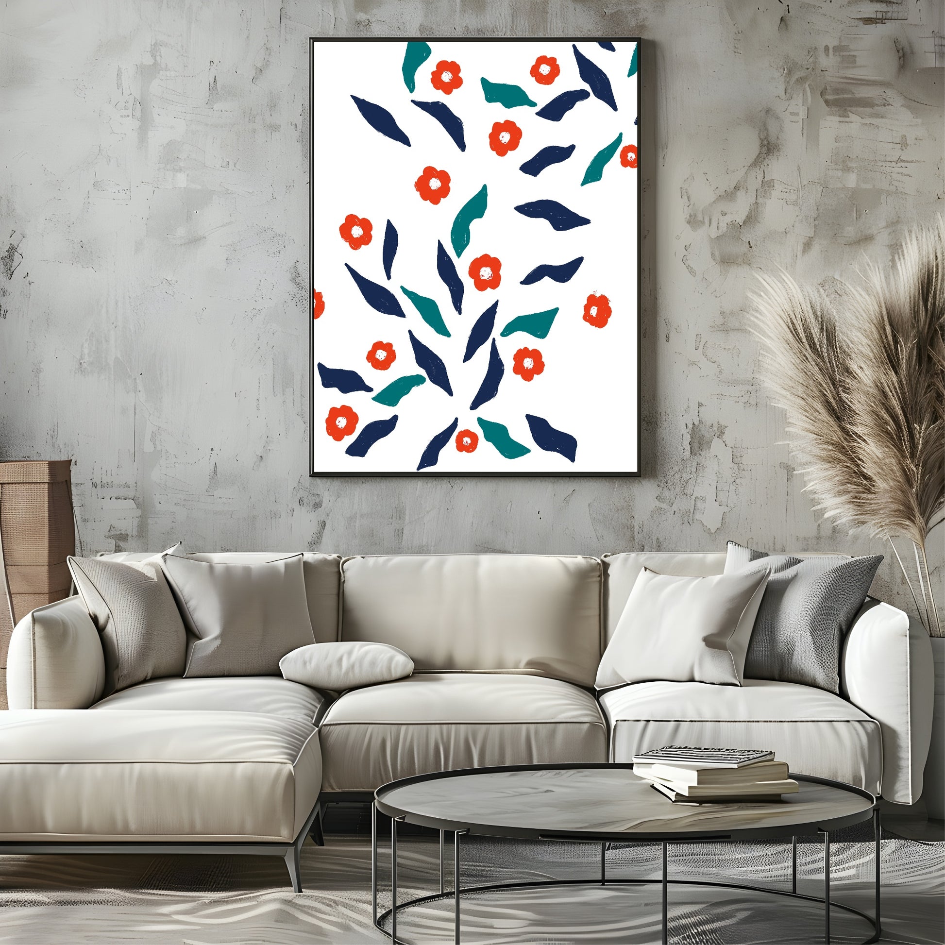 Floral Elements Print | Contemporary Wall Art