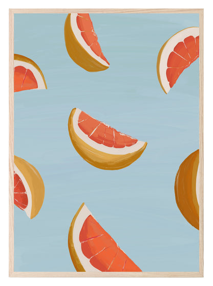 Grapefruit Segments Print | Contemporary Wall Art