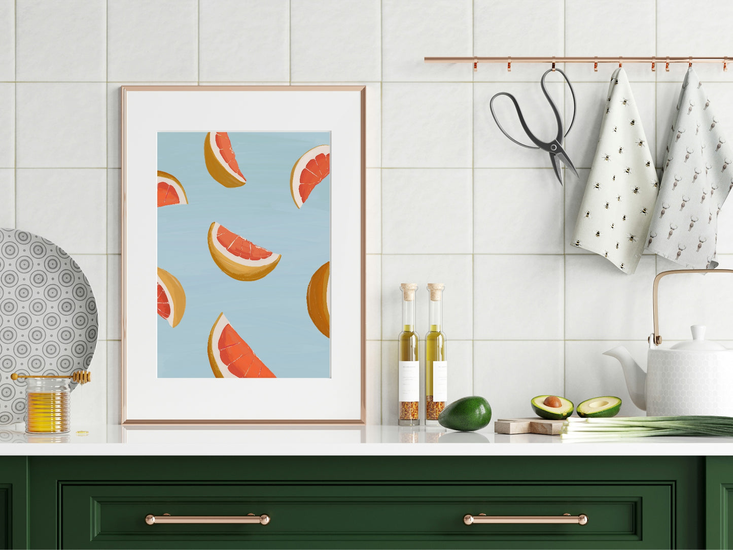 Grapefruit Segments Print | Contemporary Wall Art