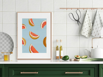 Grapefruit Segments Print | Contemporary Wall Art