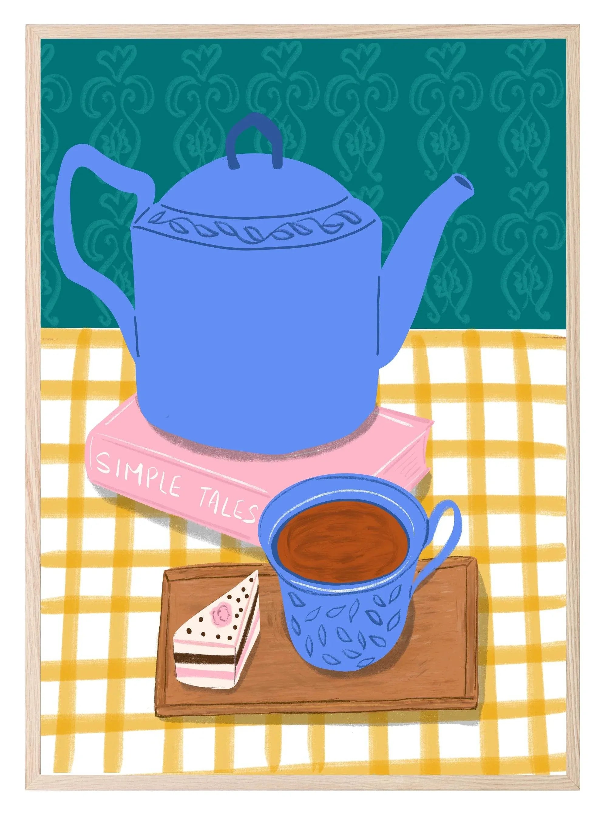 Tea And Cake Picnic Print | Contemporary Wall Art - Larosier Prints