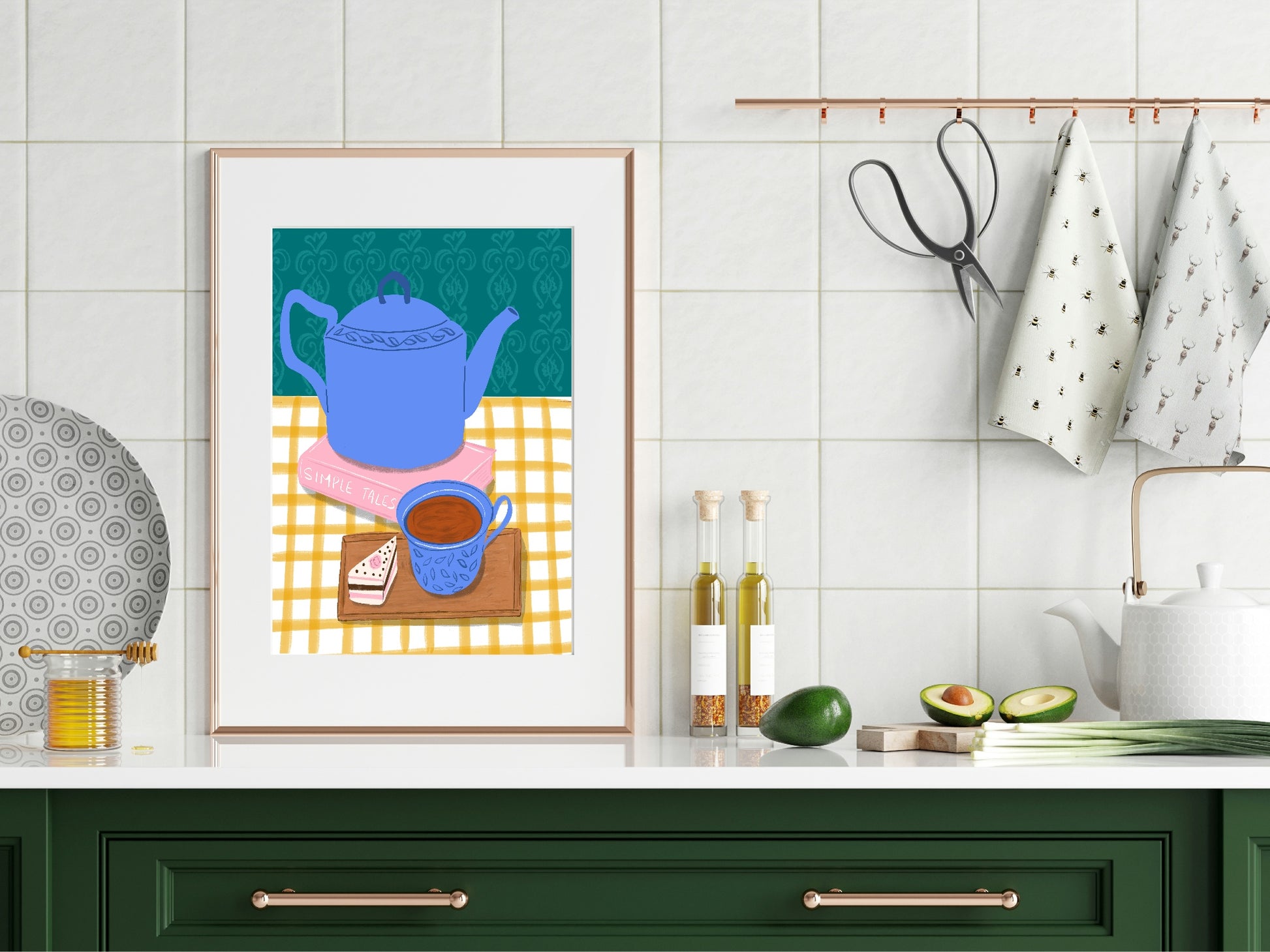 Tea And Cake Picnic Print | Contemporary Wall Art