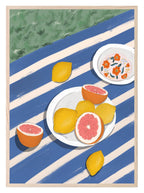 Picnic With Lemons & Grapefruits Print | Contemporary Wall Art - Larosier Prints