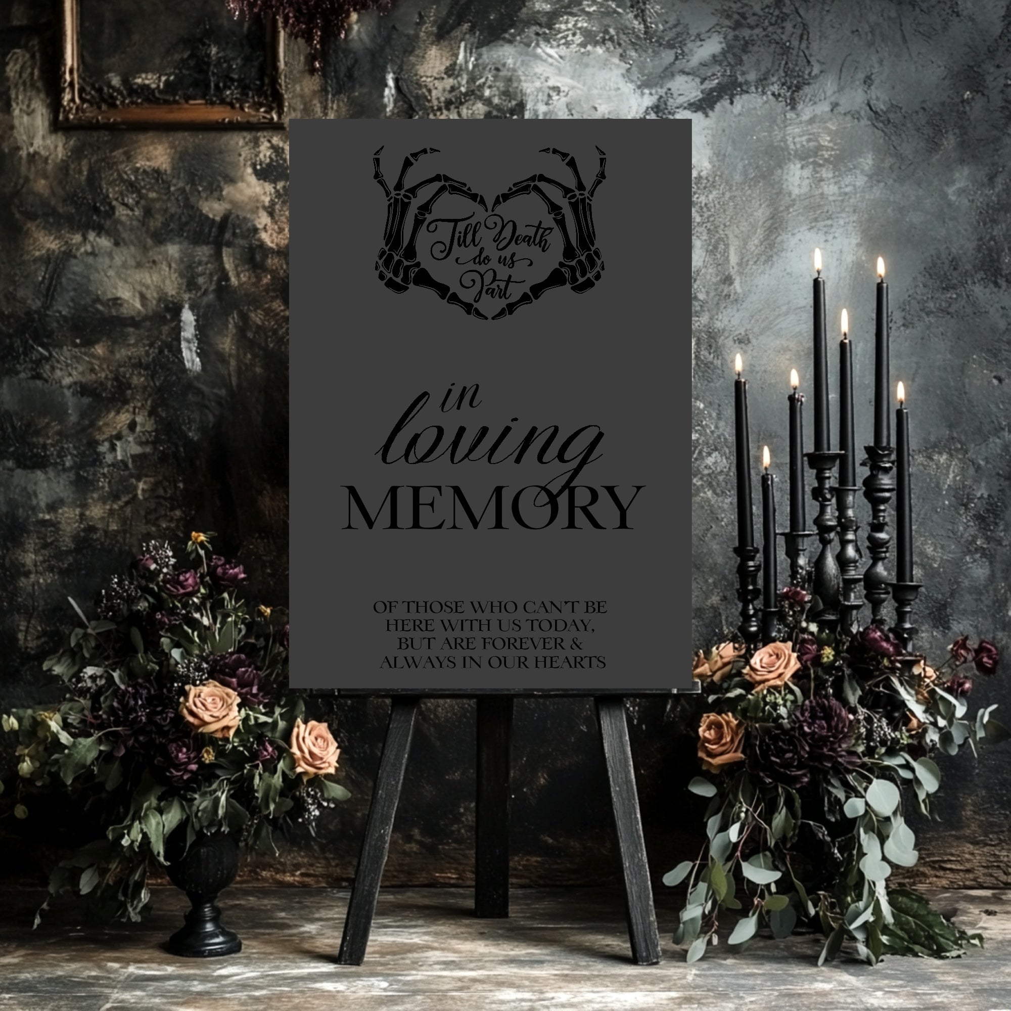 The Lovers Tarot Personalised In Loving Memory Sign | Beige, White or Charcoal