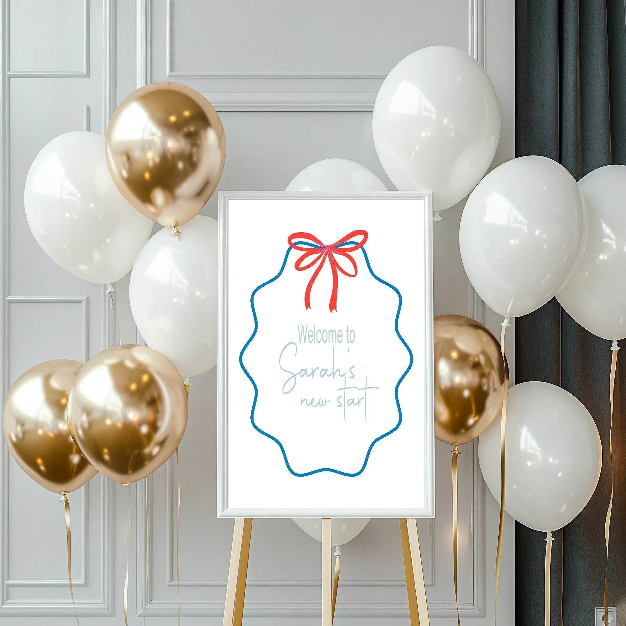 New Start Welcome Divorce Party Sign - Larosier Prints