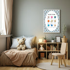 Blue Football Solar System Poster | Educational Wall Art