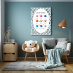 Blue Football Solar System Poster | Educational Wall Art