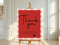 Red & Pink Thank You Wedding Party Sign - Larosier Prints