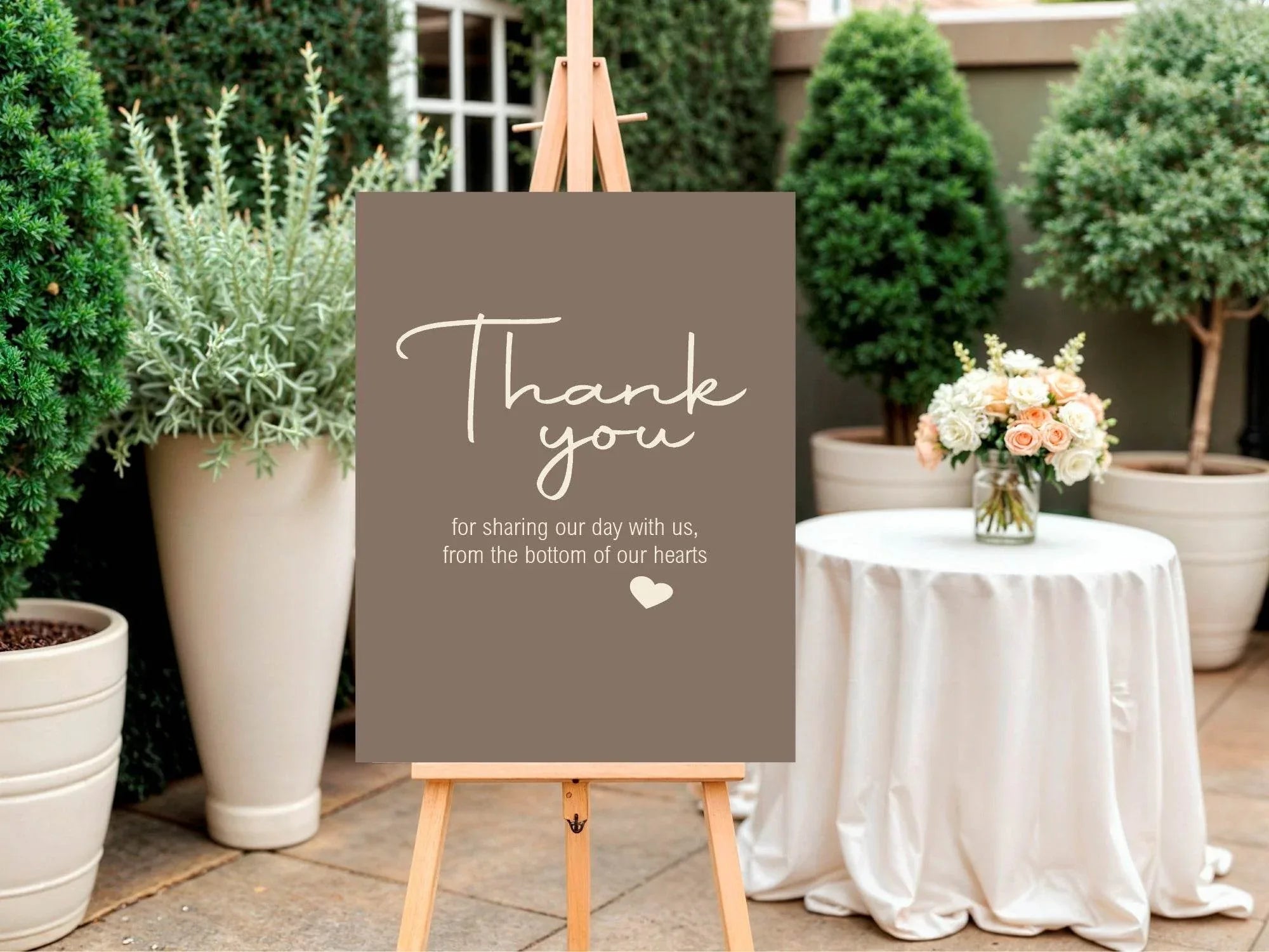 Earth Thank You Wedding Party Sign - Larosier Prints