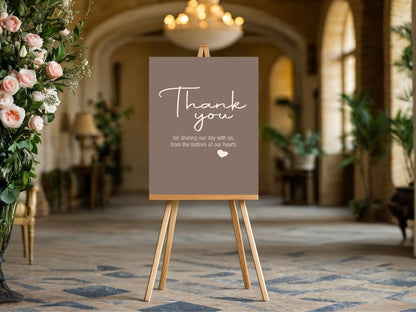 Earth Thank You Wedding Party Sign