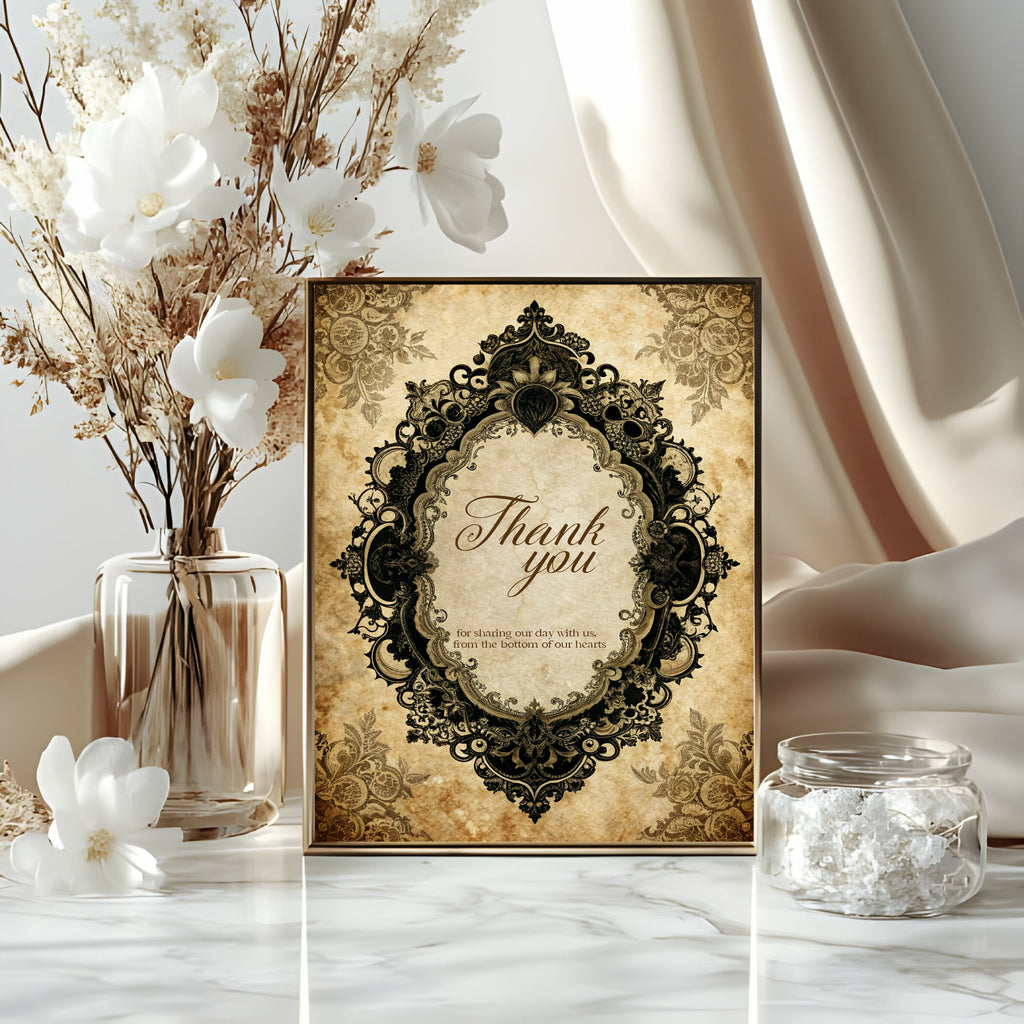 Lace Oval Wedding Thank You Cards | Pack Of 10 A6